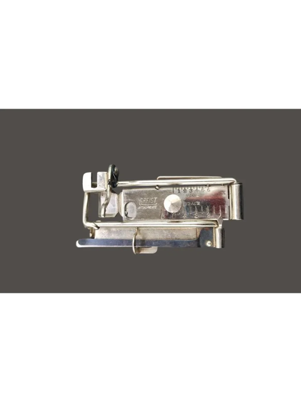 Vintage Greist Sewing Machine Tuck Attachment Metal Adjustable Tucker 1890s